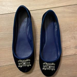 Blue velour, Ralph, Lauren shoes